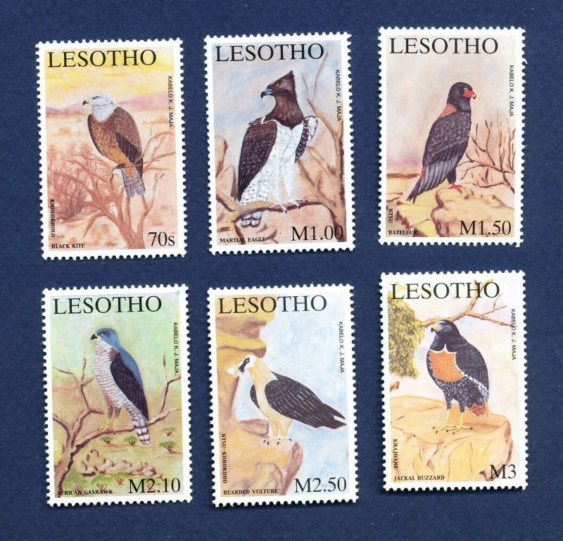 LESOTHO - Scott  1294-1299 - FVF MNH - BIRDS - 2001