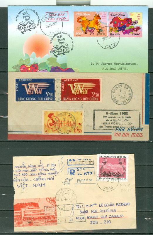 VIETNAM   LOT of (3) INTERESTING AIR COVERS