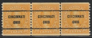 Precancel - Cincinnati, OH - PSS 603-61 - Coil Line Strip Of 3