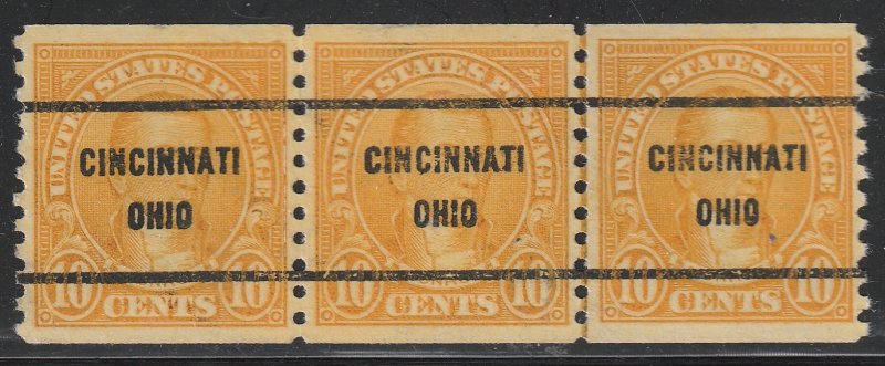 Precancel - Cincinnati, OH - PSS 603-61 - Coil Line Strip Of 3