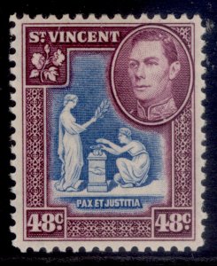 ST. VINCENT GVI SG173, 48c blue & purple, M MINT.