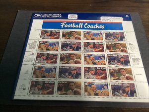 Scott#3143-46 Legendary Football Coaches - 32 Cent - 20 stamp sheet-MNH-1997-NIP