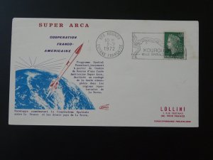 space cover launch of rocket Super Arca French Guiana 1972