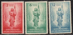 Philippines Sc #500-502 Mint Hinged