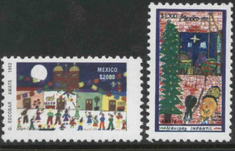 MEXICO 1780-1781, CHRISTMAS SEASON 1992. MINT, NH. VF.