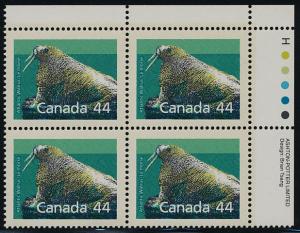 Canada 1171 TR Plate Block MNH Walrus