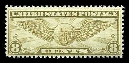 PCBstamps  US    C17 8c Winged Globe, MNH, (8)