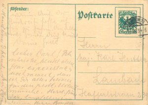 E0053 Austria postal stationery postcard correspondence Vienna - Lambach 1934