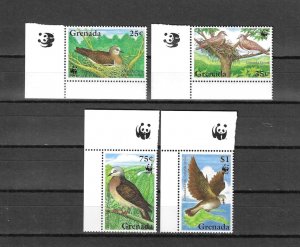 GRENADA 1995 WWF SG 2795/6 + 2798/800 MNH