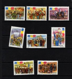 Romania #B449-56 (1990 December Revolution set) VFMNH CV $2.85