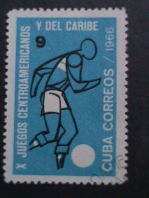 ​CUBA-1966-SC#1111-7 VERY OLD CUBA STAMPS-10TH CENTRAL AMERICA GAMES USED-VF