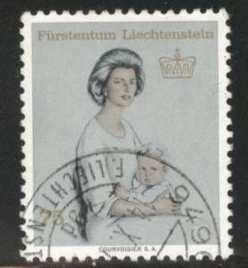 LIECHTENSTEIN Scott 404 used  Princess Gina 1965 