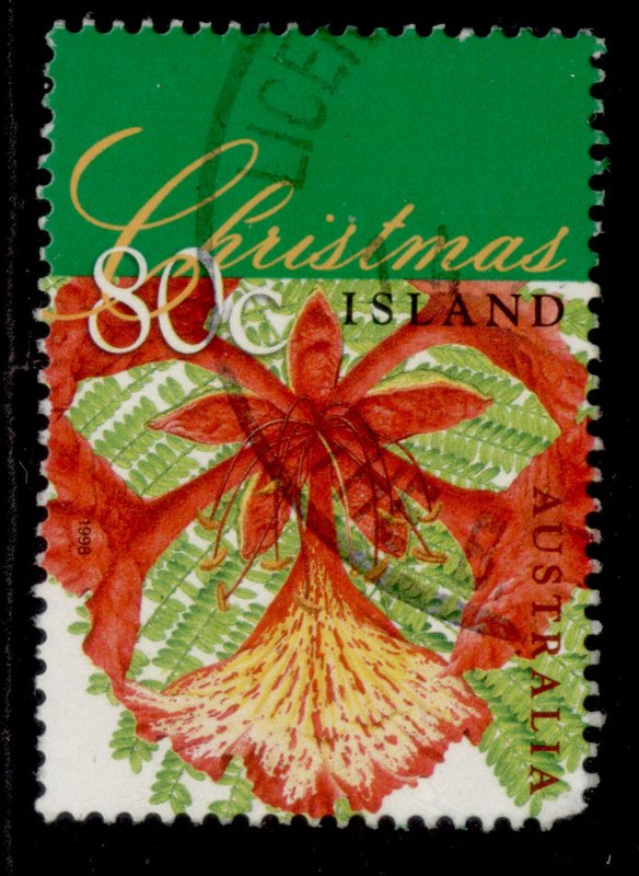 AUSTRALIA - Christmas Island QEII SG464,  1998 80c flame tree, FINE USED.