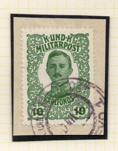 Bosnia and Herzegovina 1918 Early Issue Fine Used 10h. Postmark Piece NW-99875