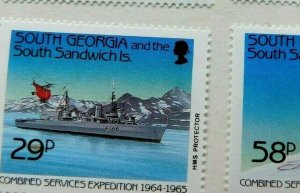 South Georgia #139-142 Mint/OG/VF, 1964-65 Combined Svce Expedition , 1989 