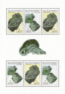 Slovakia 2018 Nature Protection Slovak Minerals Euchroite and Libethenite block