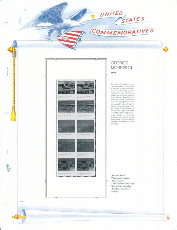 WHITE ACE 2022 UNITED STATES Commemorative Blocks Stamp Album Supplement XB