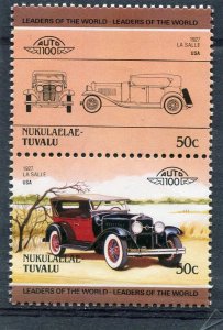 Tuvalu Nukulaelae 1984 CAR LA SALLE 1927 USA Pair 2v Perforated Mint (NH)