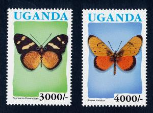 Uganda 840-1 MNH Butterflies