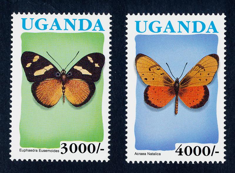 Uganda 840-1 MNH Butterflies