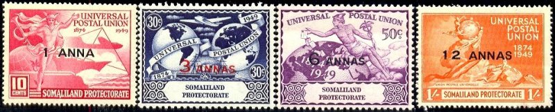 UPU, Universal Postal Union 75th Anniv, Somaliland Protectorate SC#112-5 MNH set