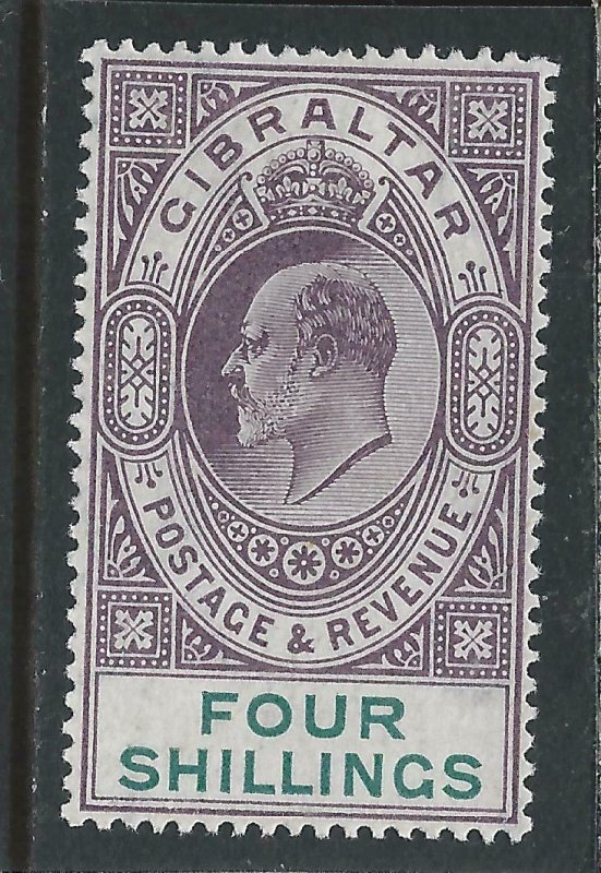 GIBRALTAR 1903 4s DULL PURPLE & GREEN MM SG 53 CAT £150