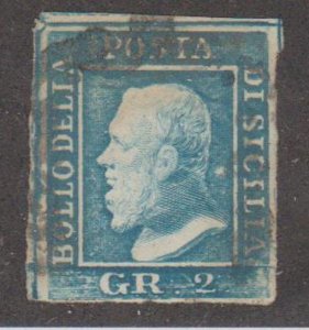 Italy - Two Sicilies Scott #13g Stamp - Used Single