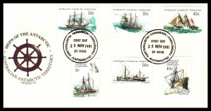 Australian Antarctic Territory L38,L42,L48-L50 Ships U/A FDC