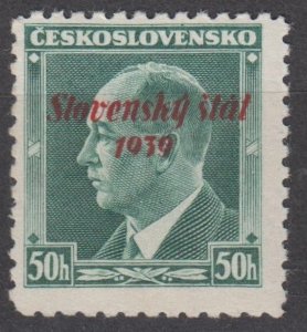 Slovakia Scott #8 1939 MH