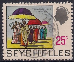 Seychelles 1969 QE2 25ct Exiled Ashanti King SG 266 ( L604 )