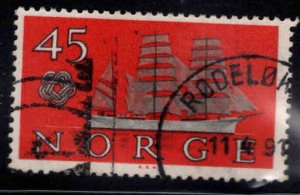 Norway Scott 384 Used tall ship stamp