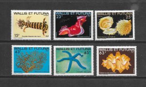 WALLIS & FUTUNA #245-50 MARINE LIFE  MNH