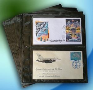 Supersafe First Day Cover #6 Album 2 Pocket Refill Pages-2 Pks/10 (Black) SSFDCR