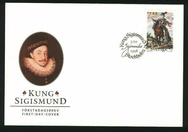 Sweden. FDC Cachet 1998. King Sigismund. Horse,Dog. Engraver: Cz. Slania