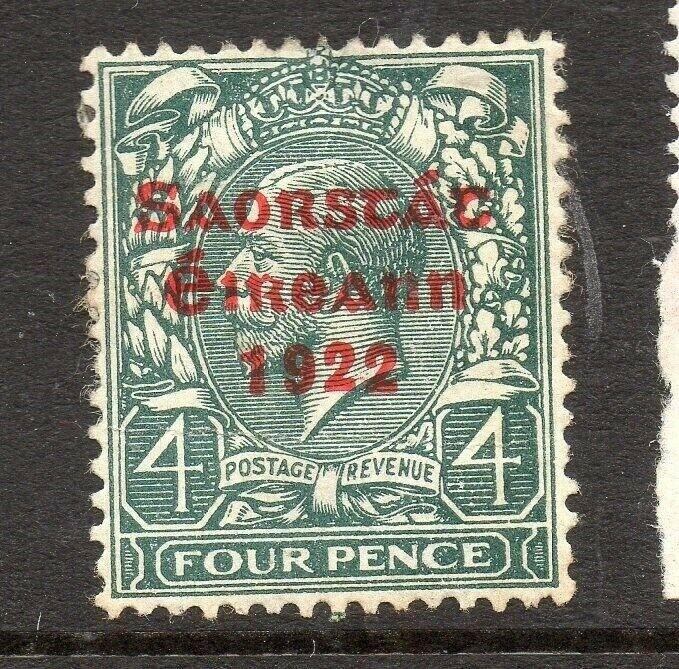 Ireland GV 1922 Early Issue Fine Mint Hinged 4d. Optd 303902