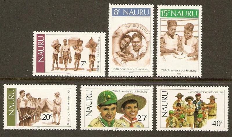 Nauru #244-9 NH Scouting Year