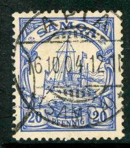 Germany 1900 Samoa 20pf Ultra Yacht Unwmk Scott #60 VFU X92