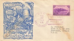 USS MACDONOUGH (DD-351) - Compton cachet 1939