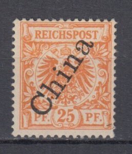 1898 German Offices China Michel 5 II Diagonal Ovpt 56 Degrees MNH Signed