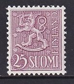Finland   #322  MH  1959  Arms of Finland  25m  lilac