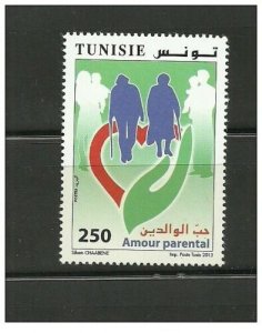 2013-Tunisia- Tunisia- Parental love –Amour parental- 1 stamp complete set MNH** 