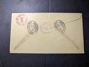 1937 Trinidad and Tobago Coronation First Day Cover FDC Port of Spain to NY USA