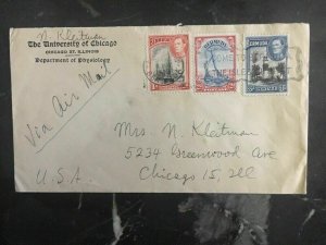 1948 Bermuda Cover From The University Of Chicago USA