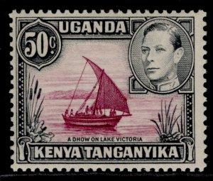 KENYA UGANDA TANGANYIKA GVI SG144e, 50c, M MINT. Cat £14. PERF 13 x 12½