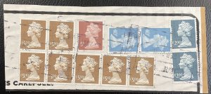 GB #MH248, MH266, MH281, MH283 Used on Paper - Queen Elizabeth SCV~$65 [W12.4.1]