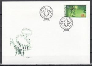 Slovakia, Scott cat. 520. Scout Centenary issue. First day cover. ^