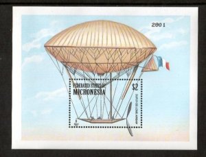 Micronesia 2000 - Zeppelin Flight - Souvenir Stamp Sheet - Scott #392 - MNH