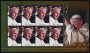 Belize 1186 sheet MNH Pope John Paul II