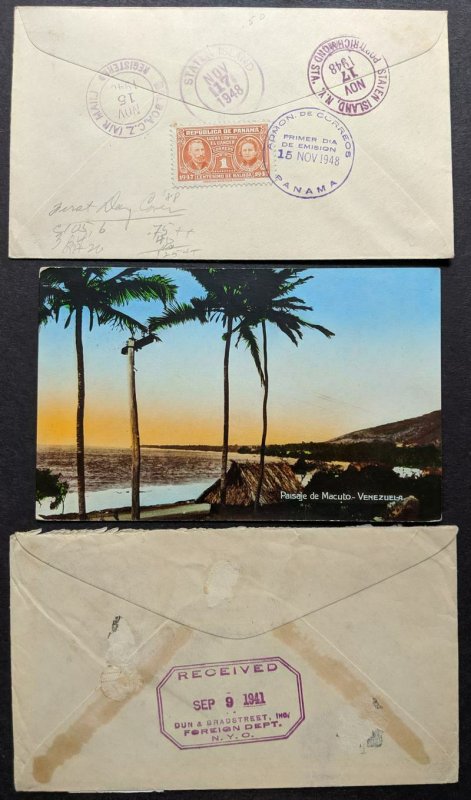 EDW1949SELL : PANAMA Collection of 10 covers & 3 Post cards. Very interesting.