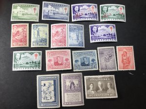 PHILIPPINES # B1-B15--MINT/NEVER HINGED----SEMI-POSTAL----1949-59